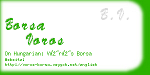 borsa voros business card